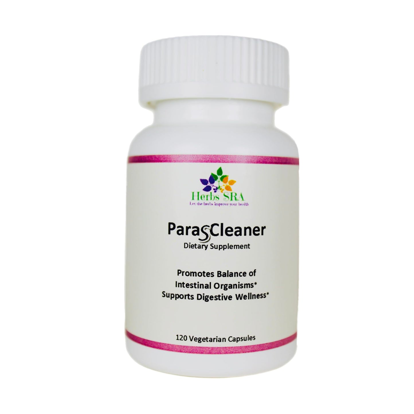 Herbs SRA ParasCleaner Digestive Balance Supplement with Black Walnut, Papaya Seed, Neem, Clove & Wormwood Vegetarian Capsules 120 Count