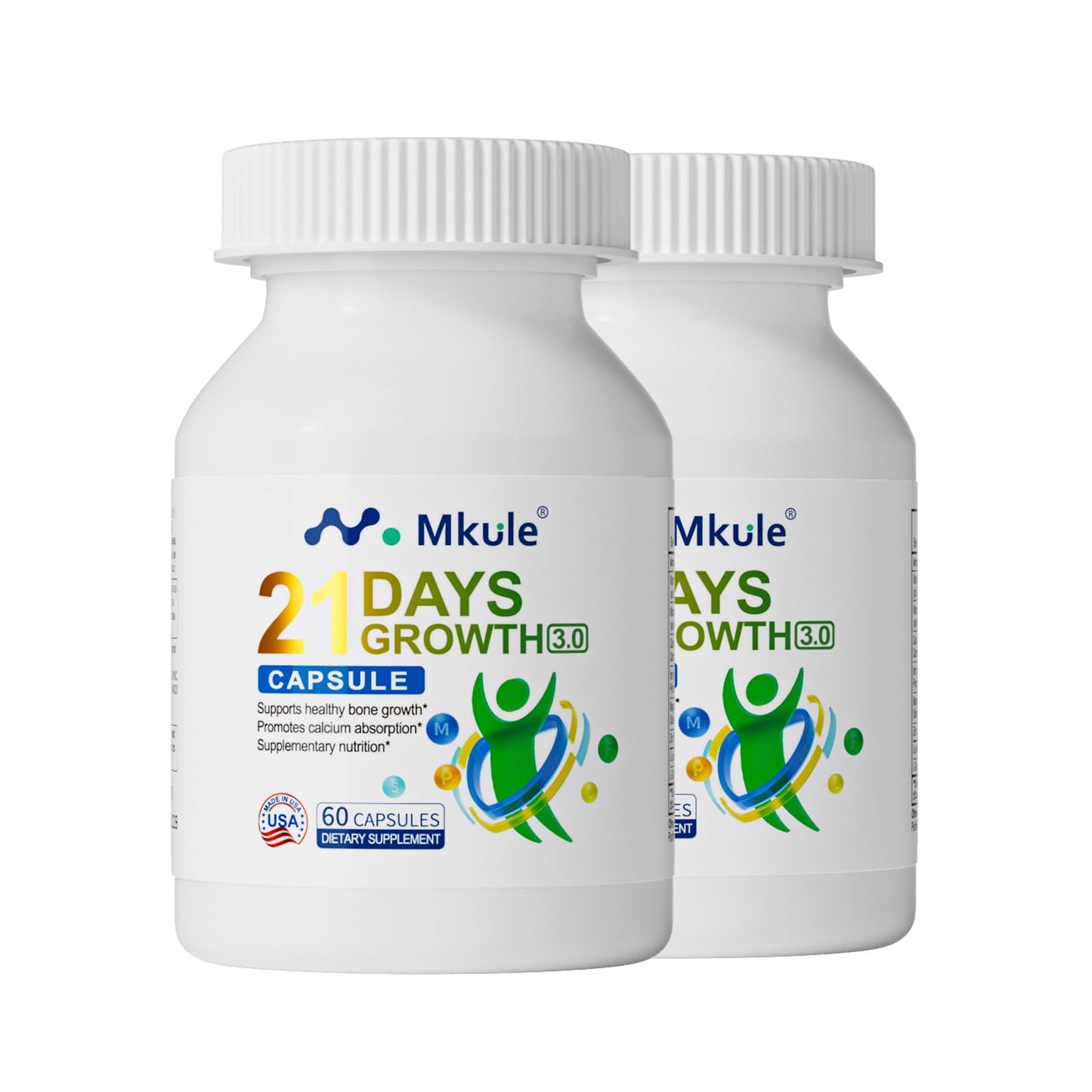 Mkule Height Growth Supplement for Ages 6–24 120 Capsules