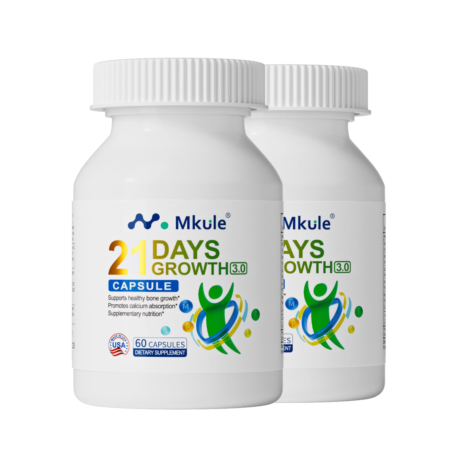 Mkule Height Growth Supplement for Ages 6–24 120 Capsules