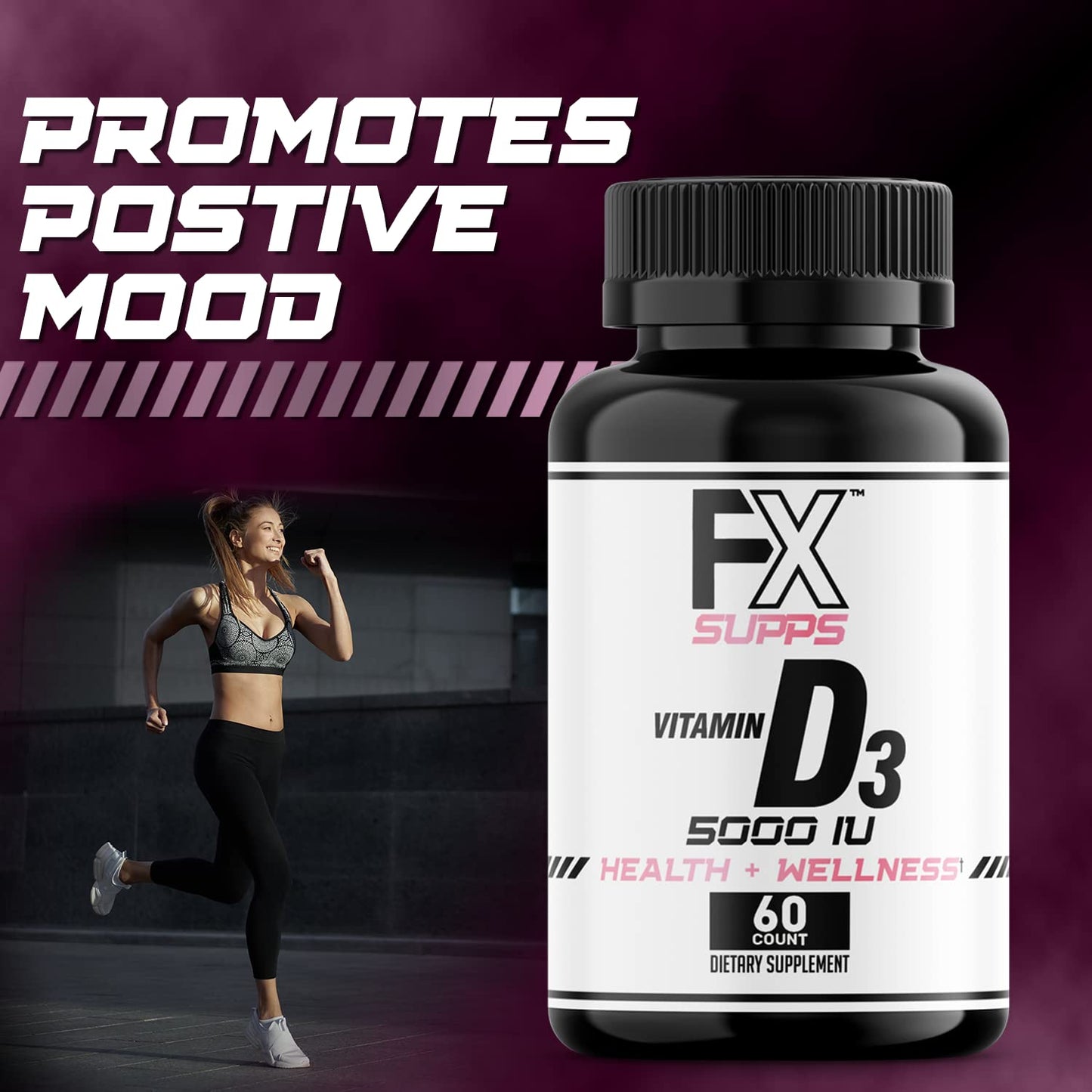 FXSUPPS Vitamin D3 5000 IU Softgels 60 Softgels