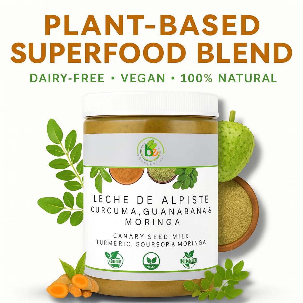 B-Experts Leche de Alpiste, Curcuma, Guanabana & Moringa Powder, 16 oz