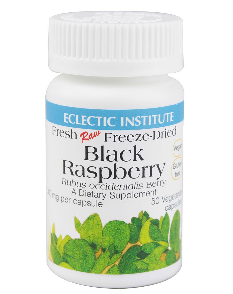 ECLECTIC INSTITUTE Eclectic Herb Freeze Dried Black Raspberry 300 mg Capsule, 50 Count
