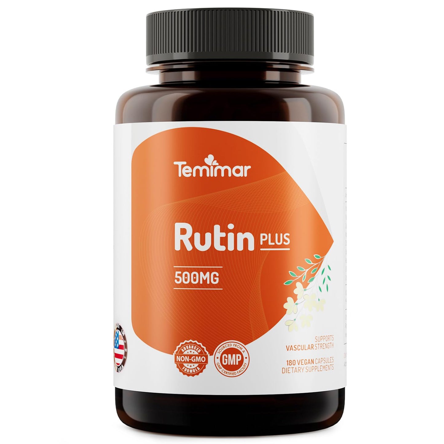 Temimar Rutin 500mg Capsule, 180 Count