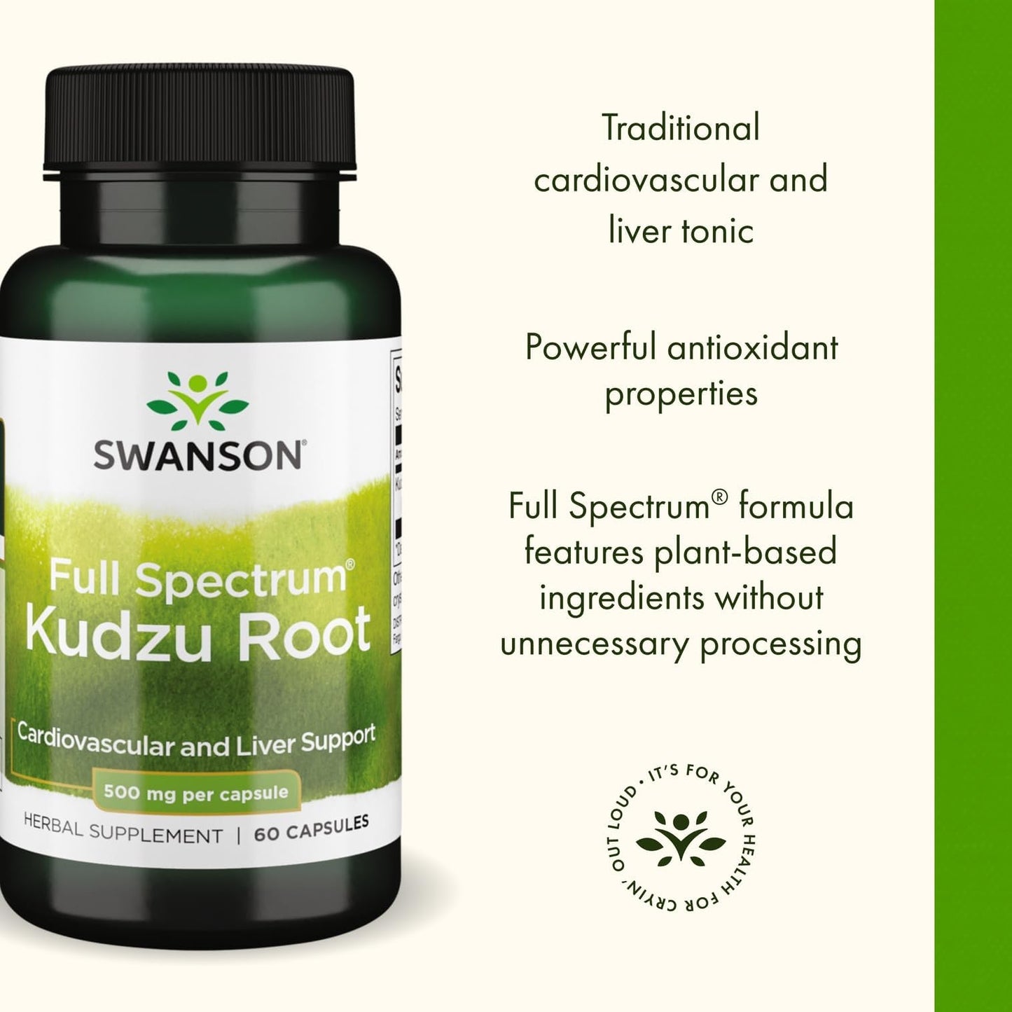 Swanson Full Spectrum Kudzu Root Vegan Capsules 180