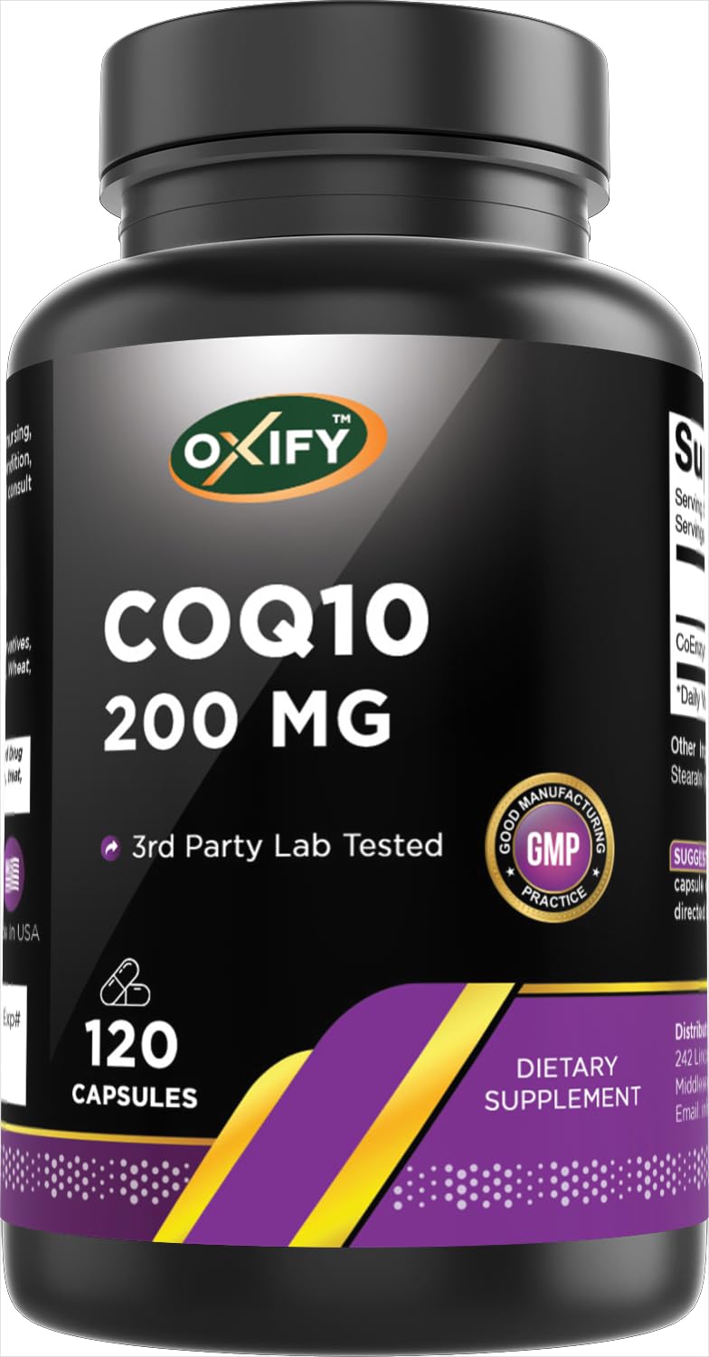Oxify COQ10 200 mg Capsule, 120 Count