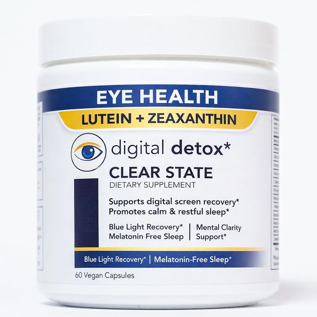 CLEAR STATE Eye Health Supplement for Screen Fatigue & Eye Strain Capsule 60 Count