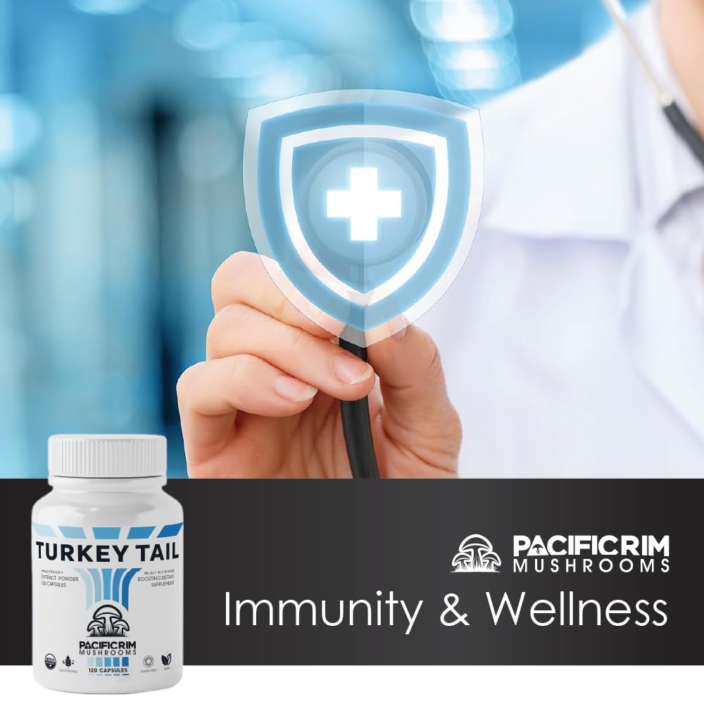 Pacific Rim Mushrooms Turkey Tail Supplement 120 Capsules