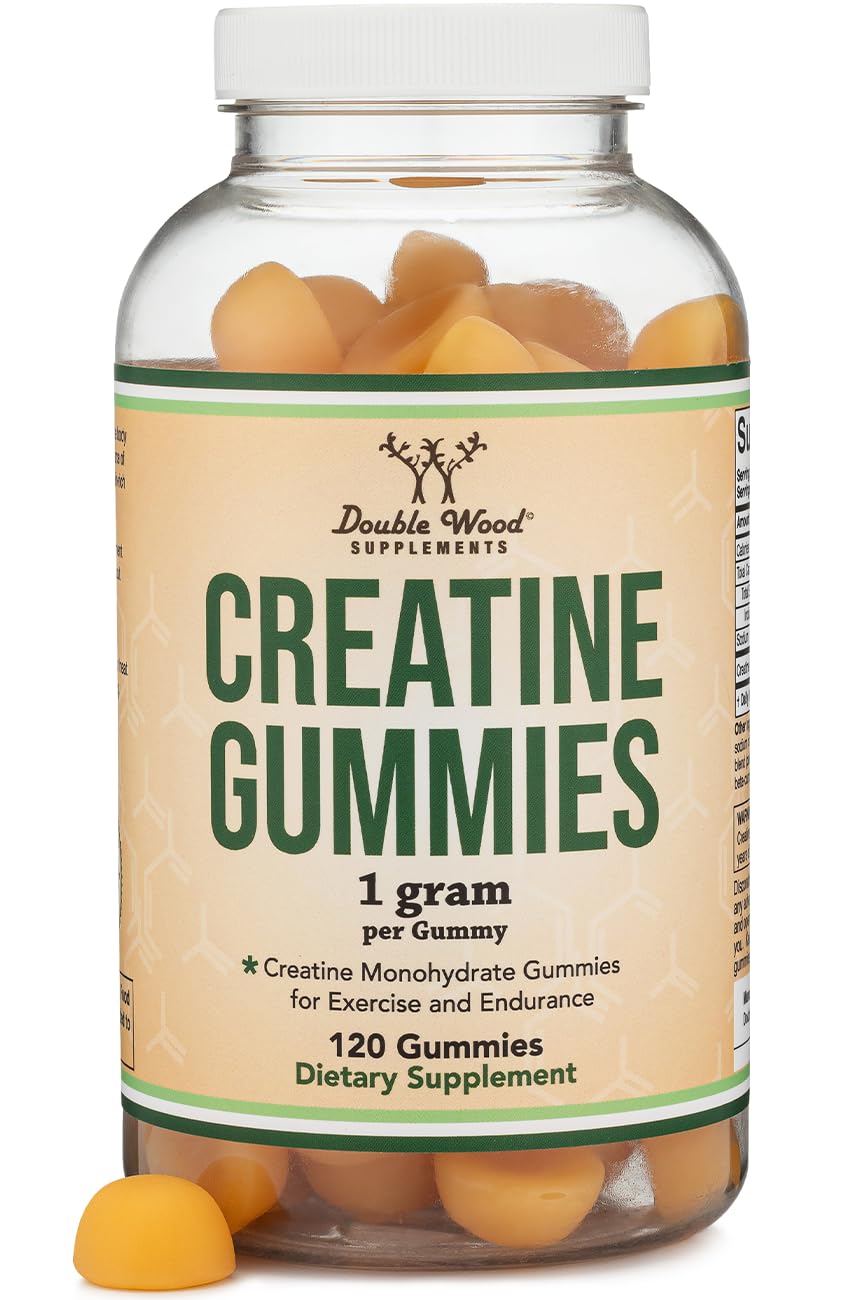 Double Wood Supplements Creatine Monohydrate Gummies 120 Count