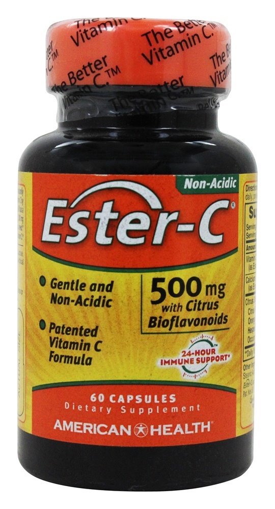 American Health Ester-C 500 mg with Citrus Bioflavonoids Capsules, 60 Count