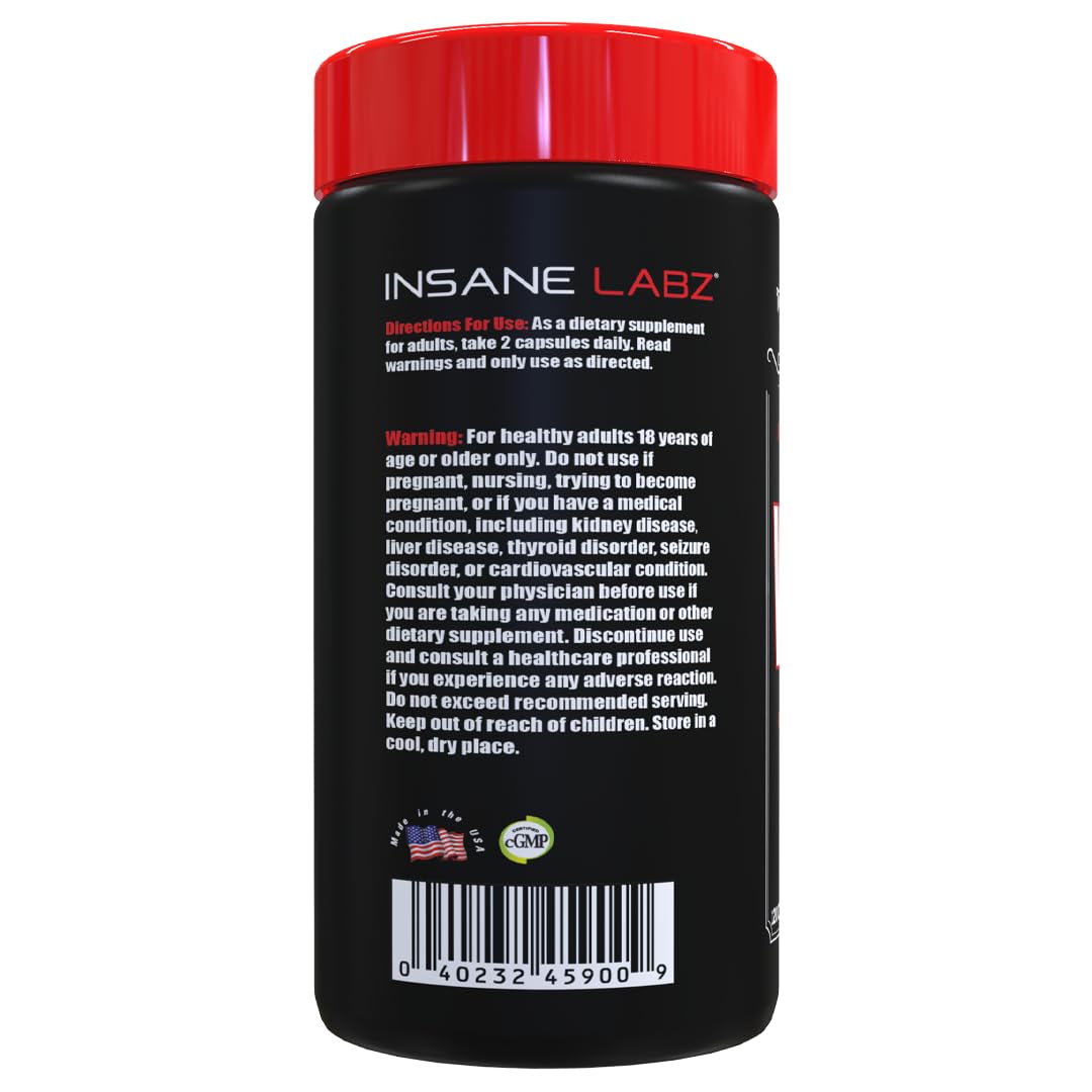 Insane Labz Vitamin C + Zinc Capsules, 120 Capsules