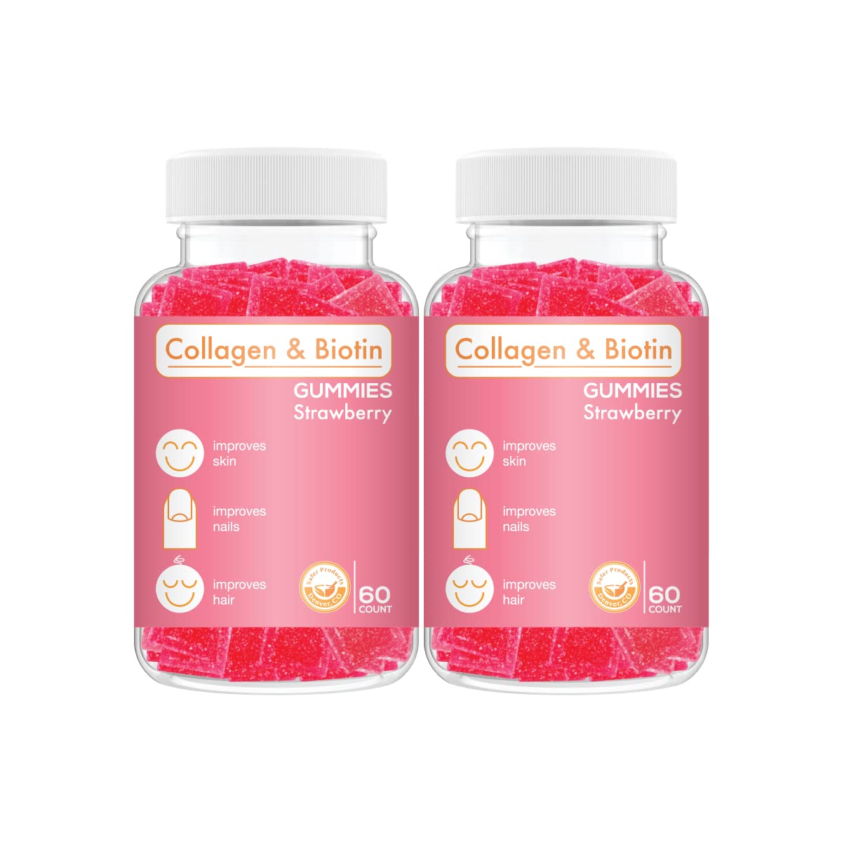 Safer Products Collagen Biotin Gummies Gummy 120 Count