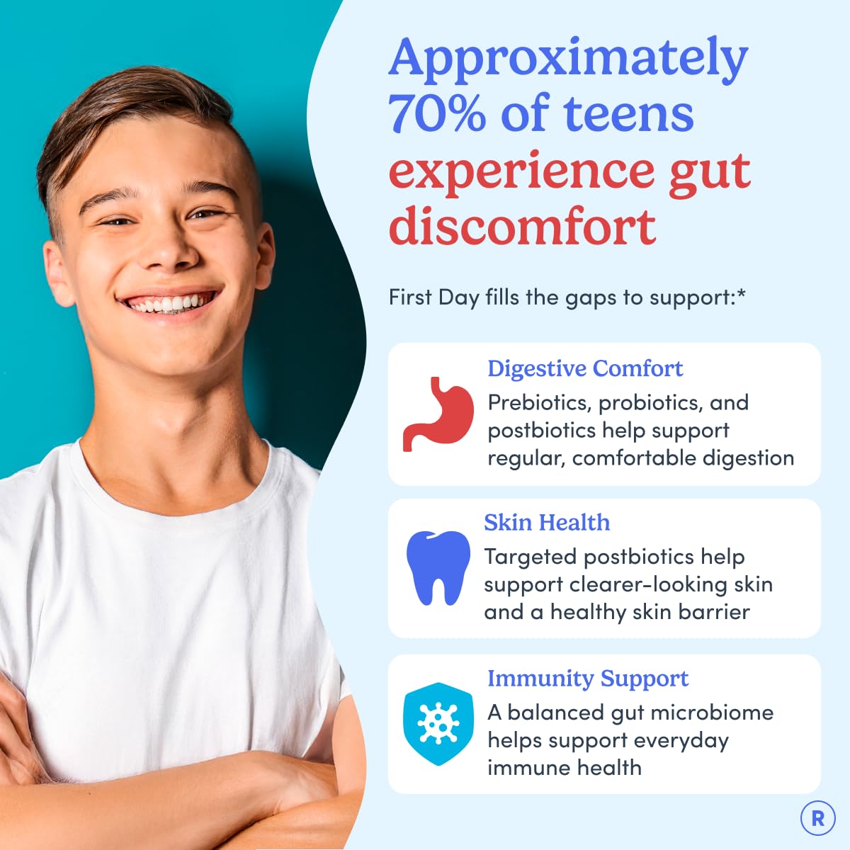 FIRST DAY Teens Tropical Tribiotic Gummies & Orange Multivitamin Gummies