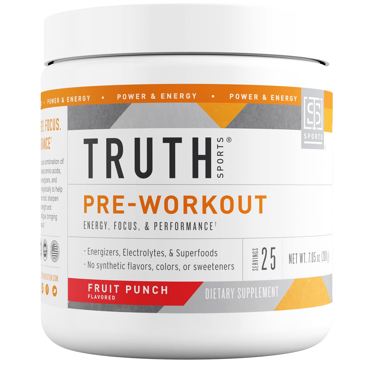 Truth Nutrition Pre Workout Powder 7.1 Ounce