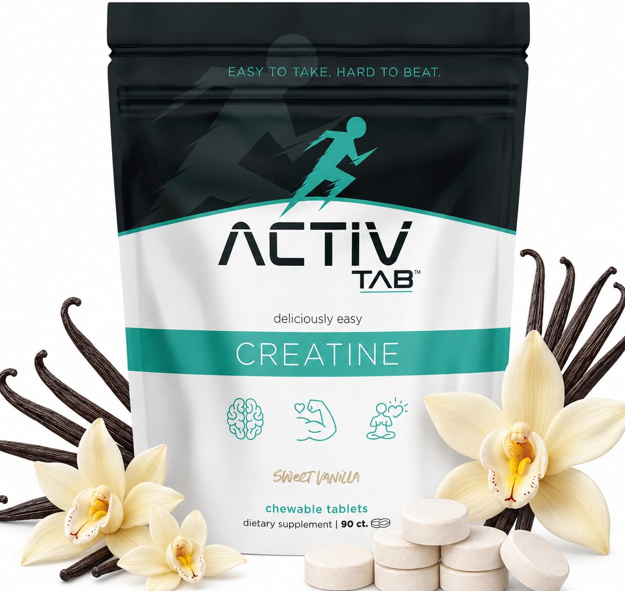 ActivTab Creatine Monohydrate Chewable Tablets, 90 Tablets
