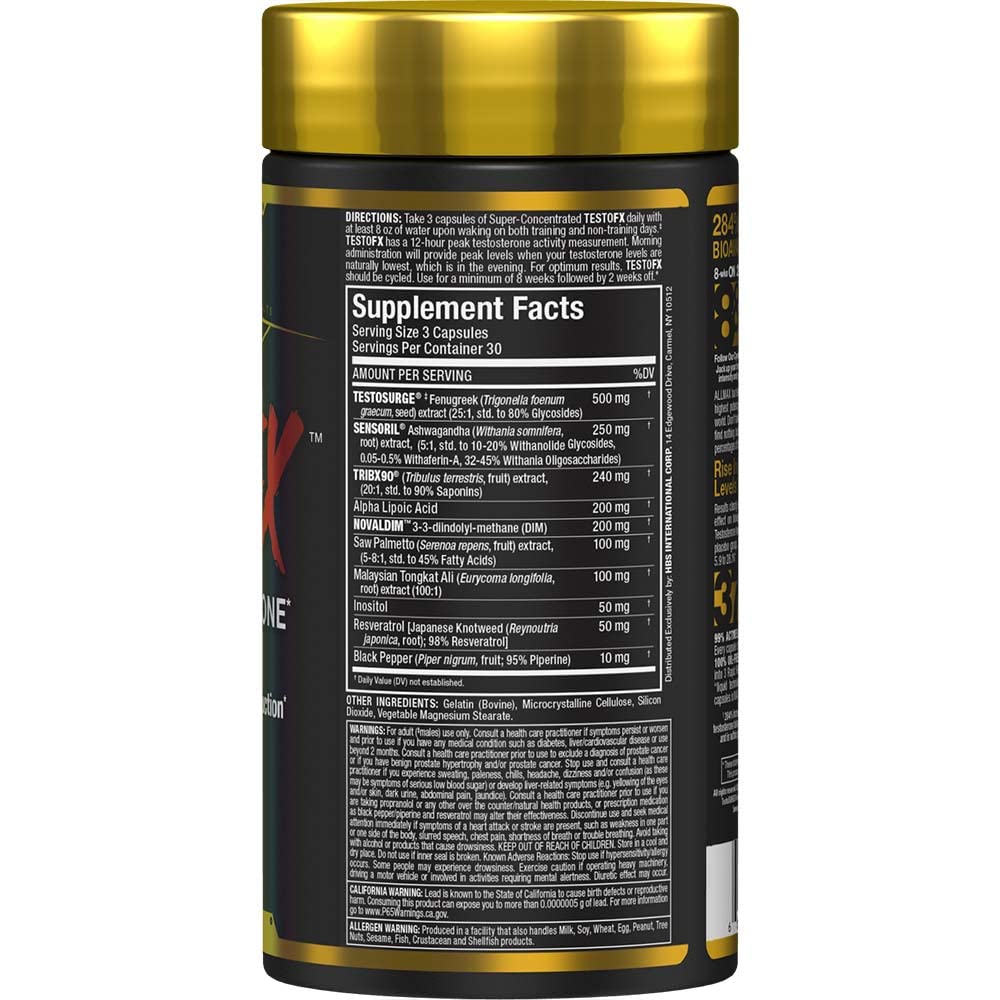 ALLMAX TESTOFX Xtreme Testosterone Booster for Men 90 Capsules