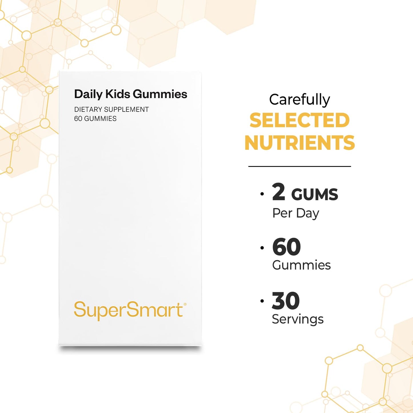 Supersmart Sugar-Free Kids Multivitamin Gummies 60 Gummies