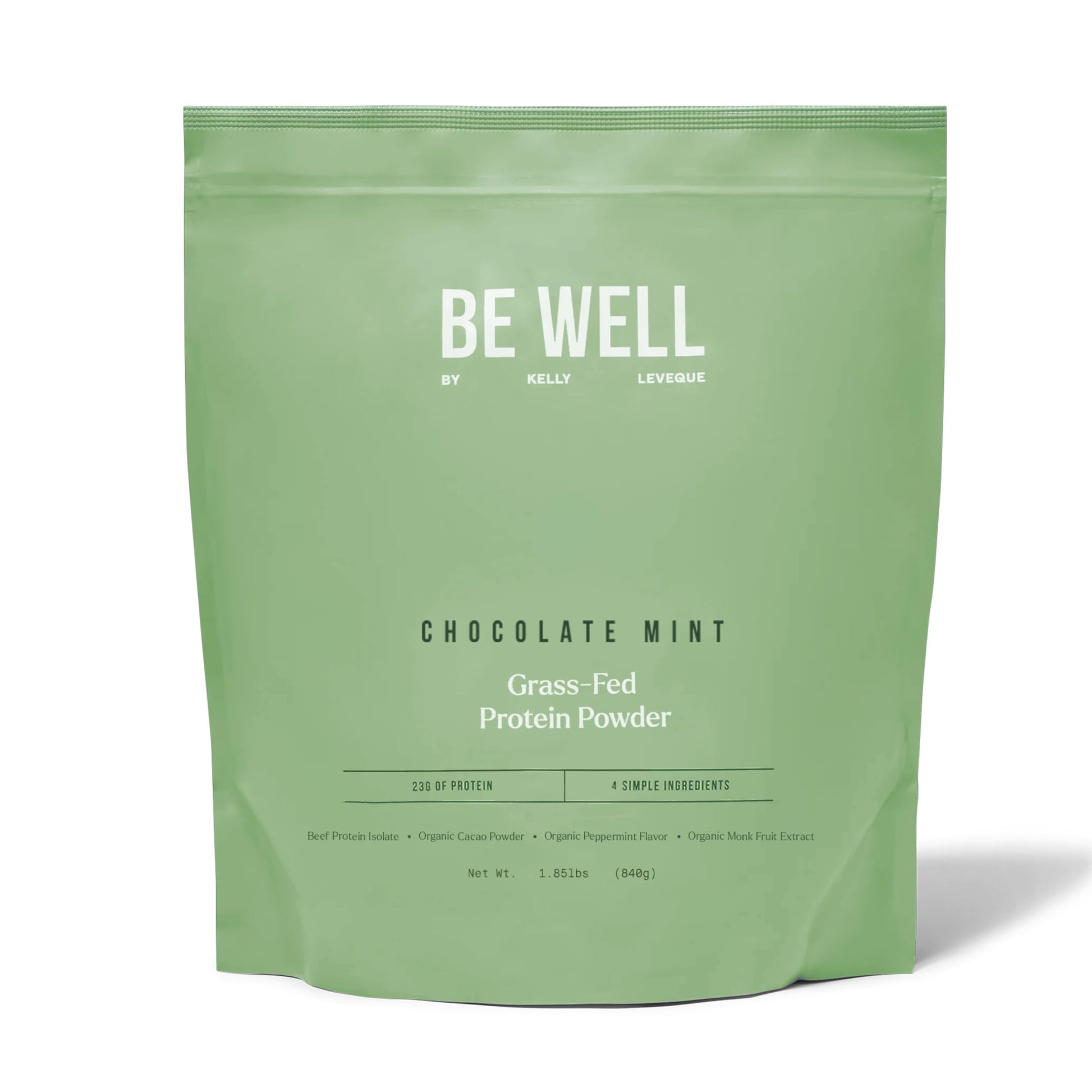 Be Well by Kelly LeVeque Mint Chocolate Grass-Fed Beef Protein Powder 28 Servings 1.75 Pound