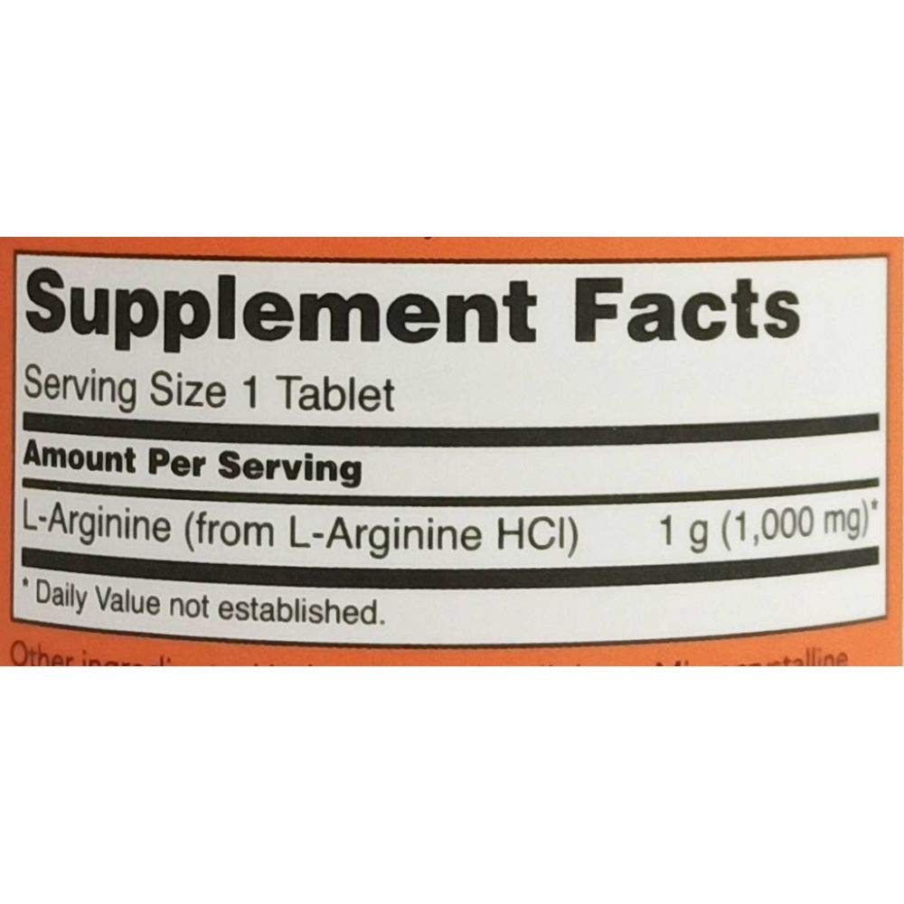 NOW Foods L-Arginine 1000 mg, 720 Tablets