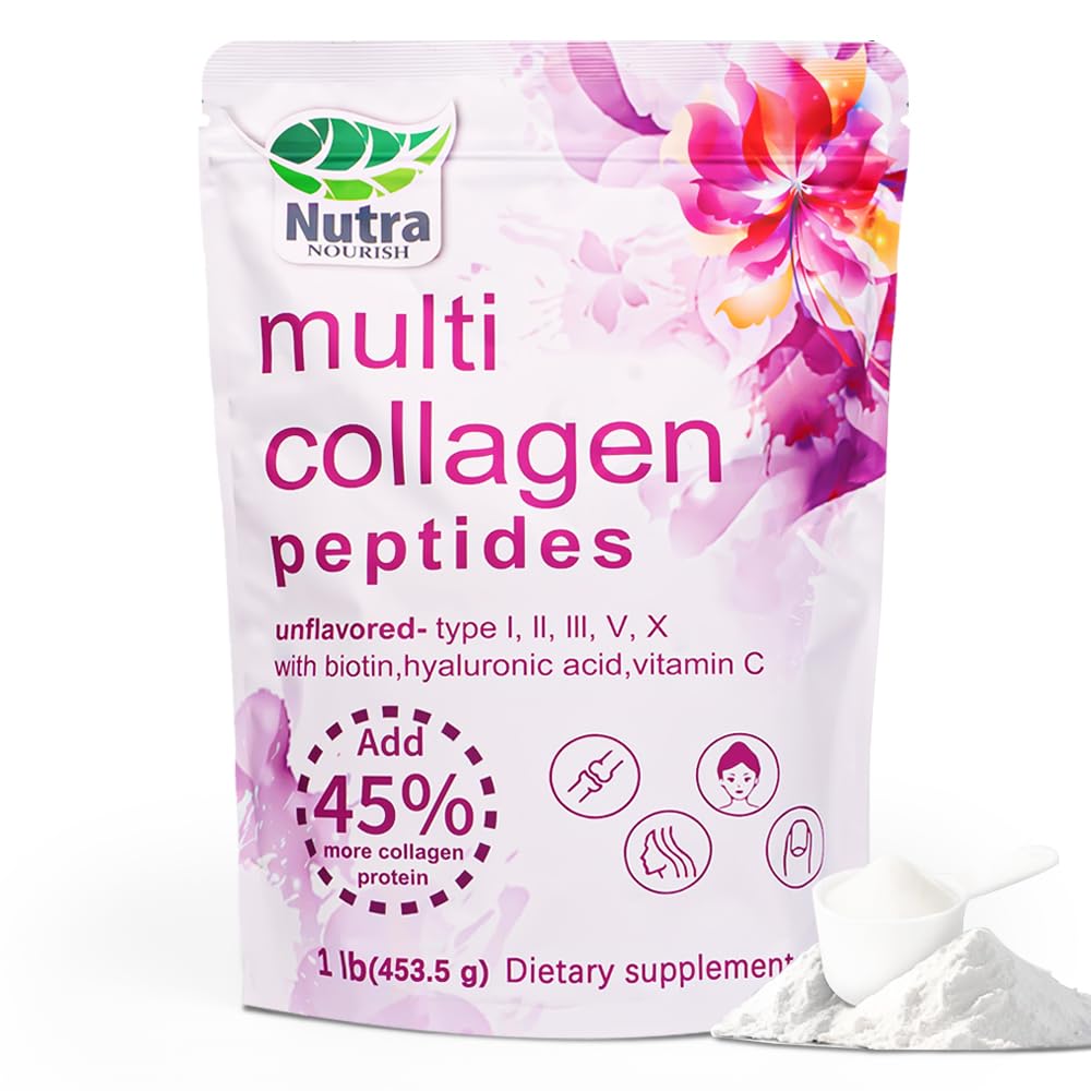 NutraNourish Multi Collagen Peptides Powder, 16 oz
