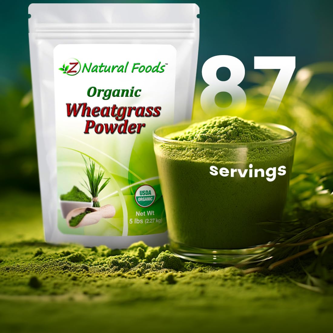 Z Natural Foods Organic Wheatgrass Powder 80 oz