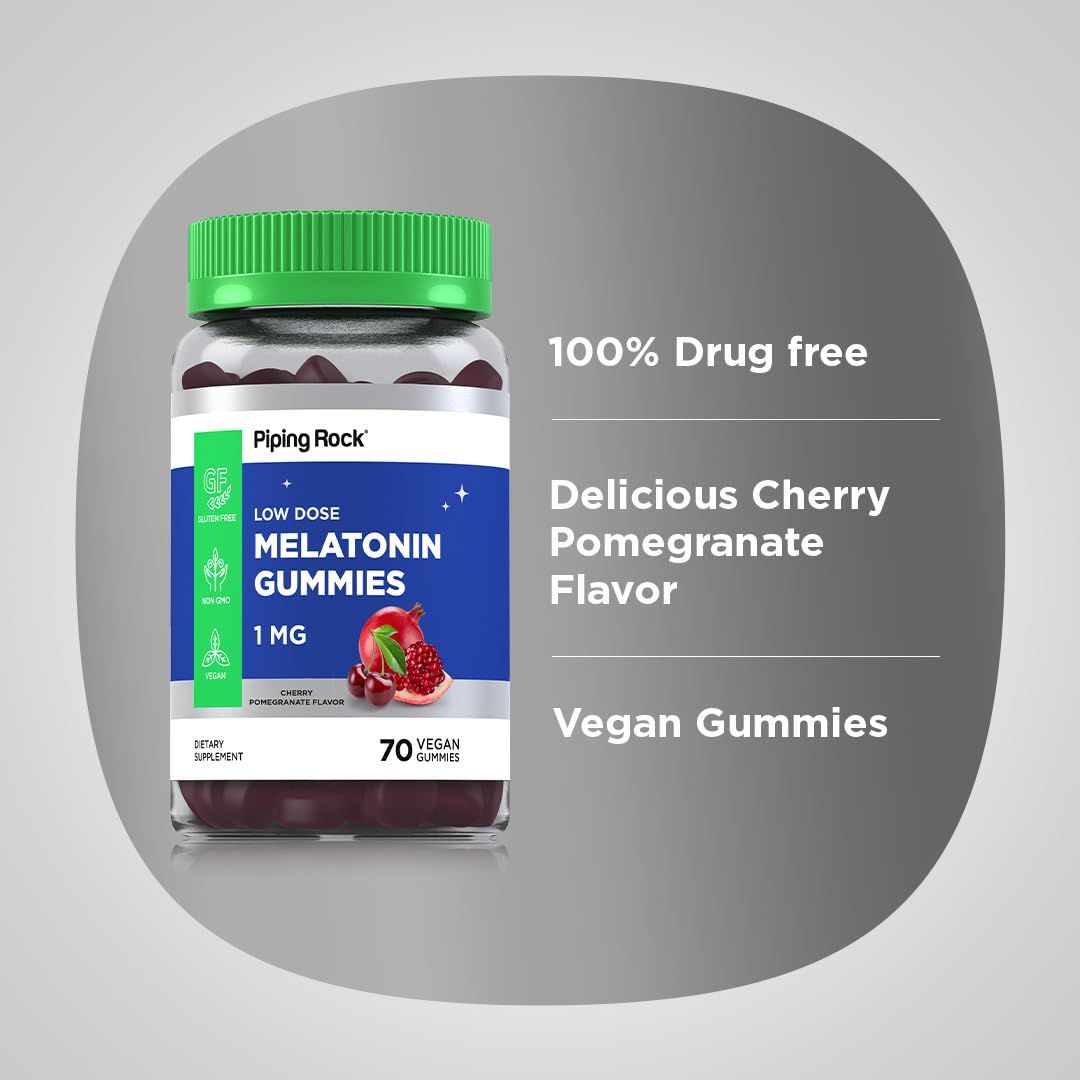 Piping Rock Melatonin Gummies 1 mg Gummy 60