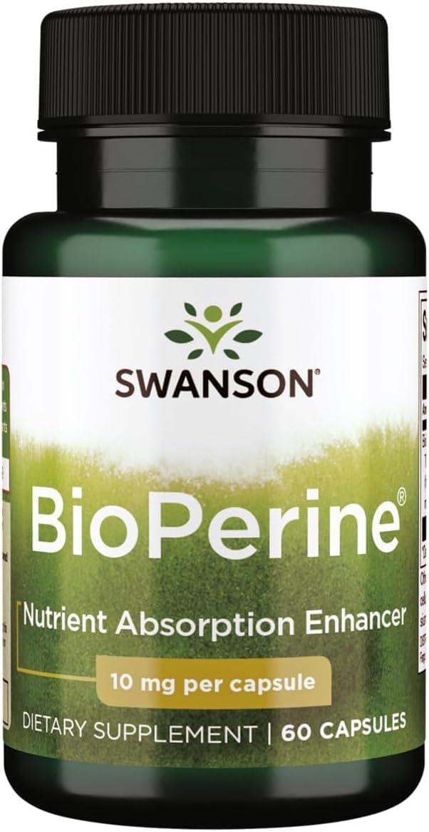 Swanson Bioperine Nutrient Absorption Enhancer 10 Milligrams Vegan Capsules 60 Count