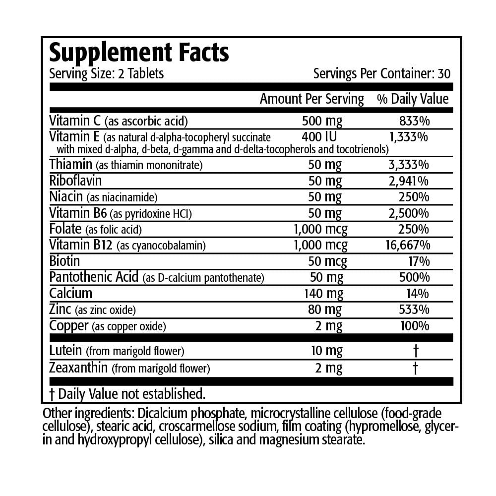 Res-Q Advanced Eye Support with 14 Critical Eye Nutrients, 60 Tablets