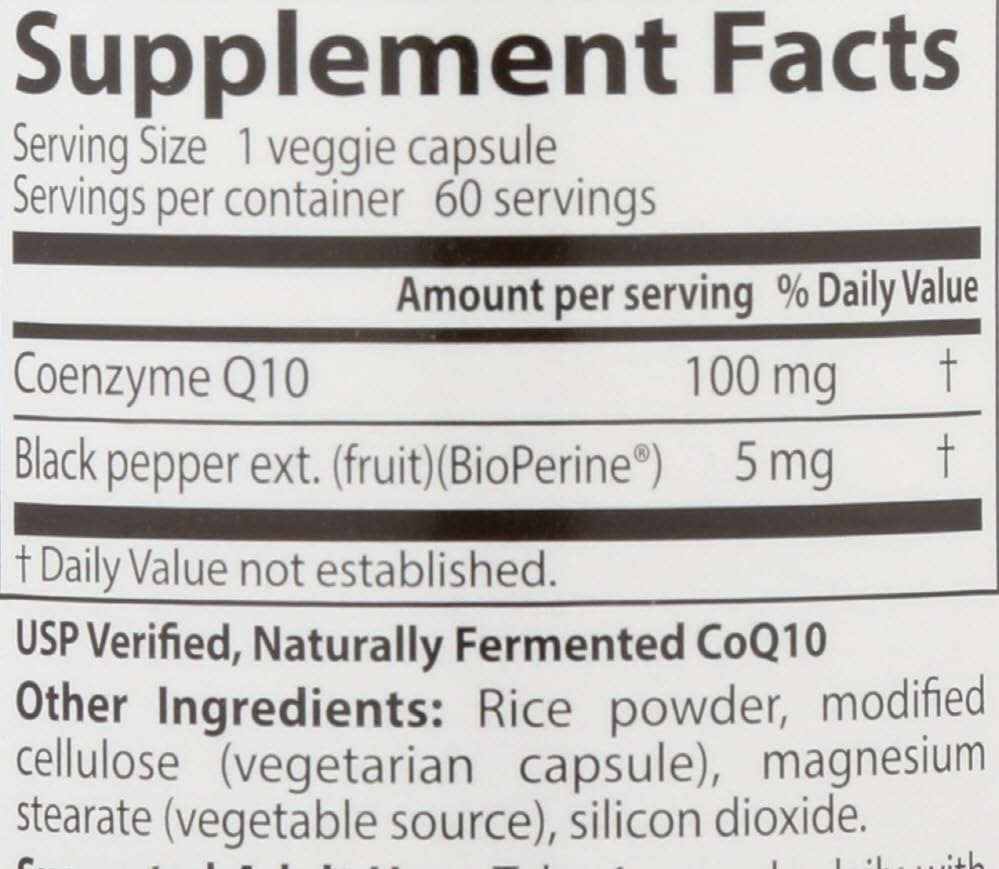 Doctor's Best High Absorption CoQ10 100 mg Capsules, 60 Count