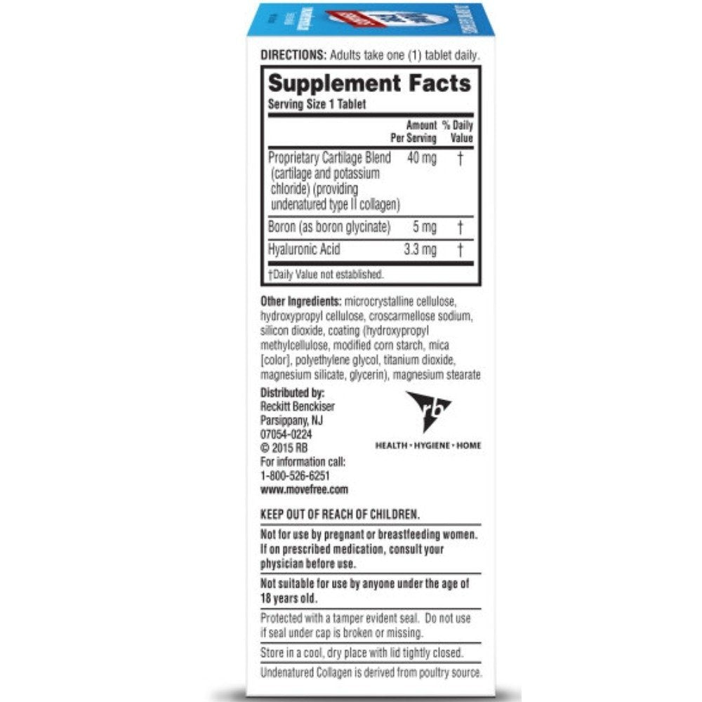 Move Free Type II Collagen, Boron & HA Ultra Triple Action Joint Health Supplement Capsule, 30 Count
