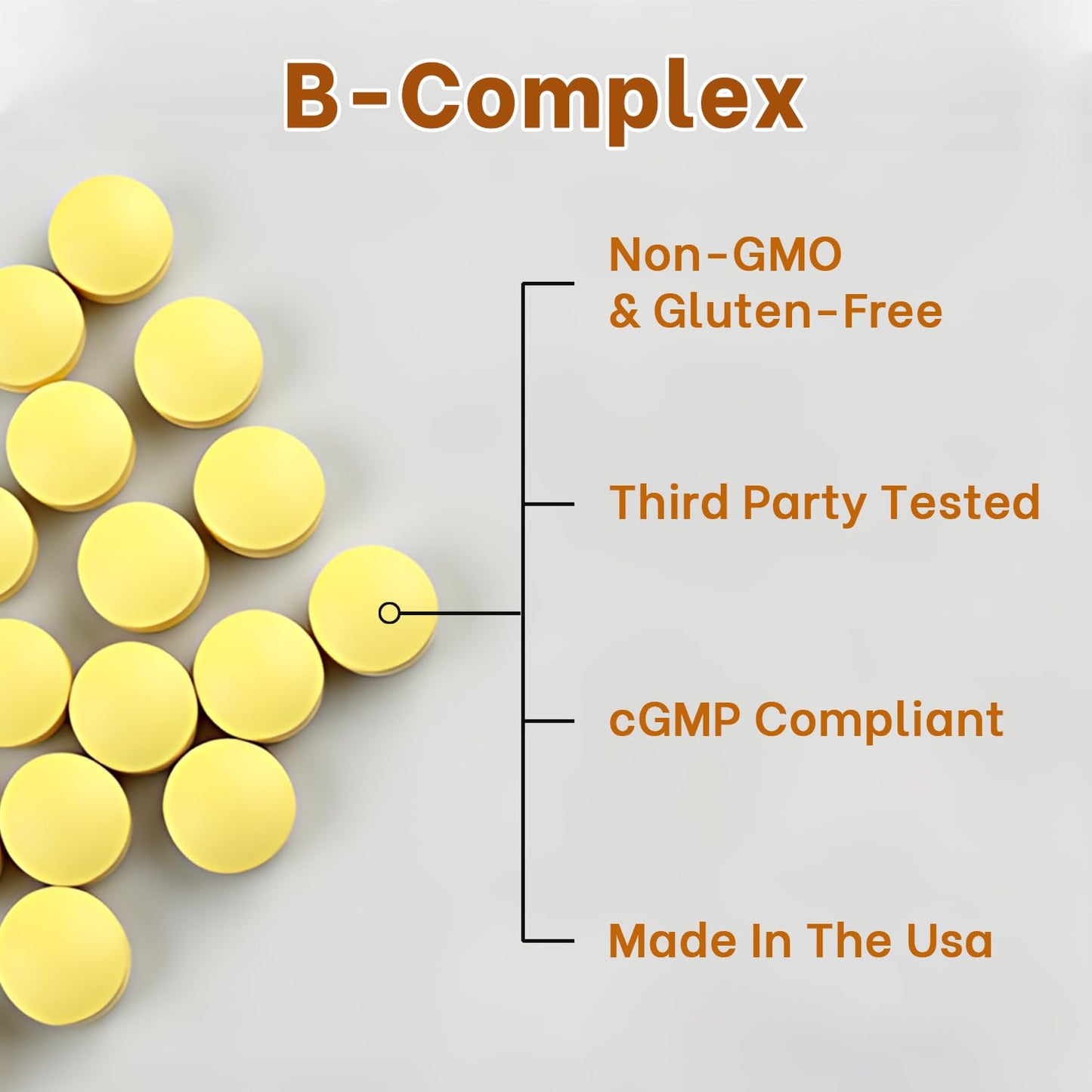 Zammex Vitamin B Complex with Inositol and Biotin – Full Spectrum B Vitamins B1 B2 B3 B6 B12, Non-GMO, Vegan-Friendly – 60 Tablets