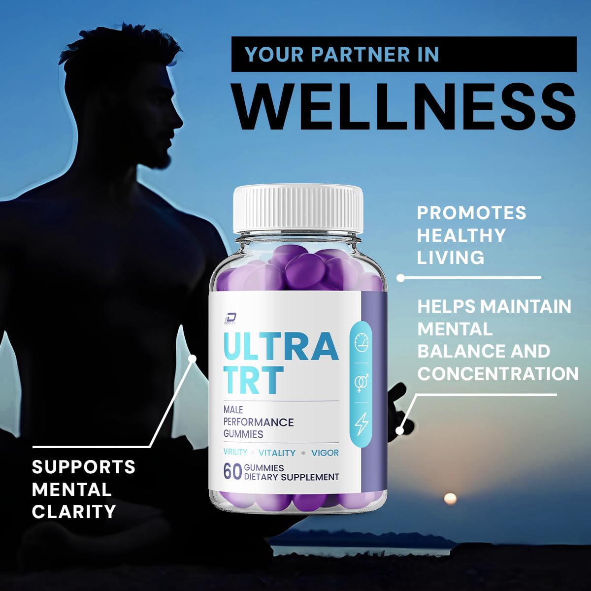 Indelo Ultra TRT Gummies 60 Count