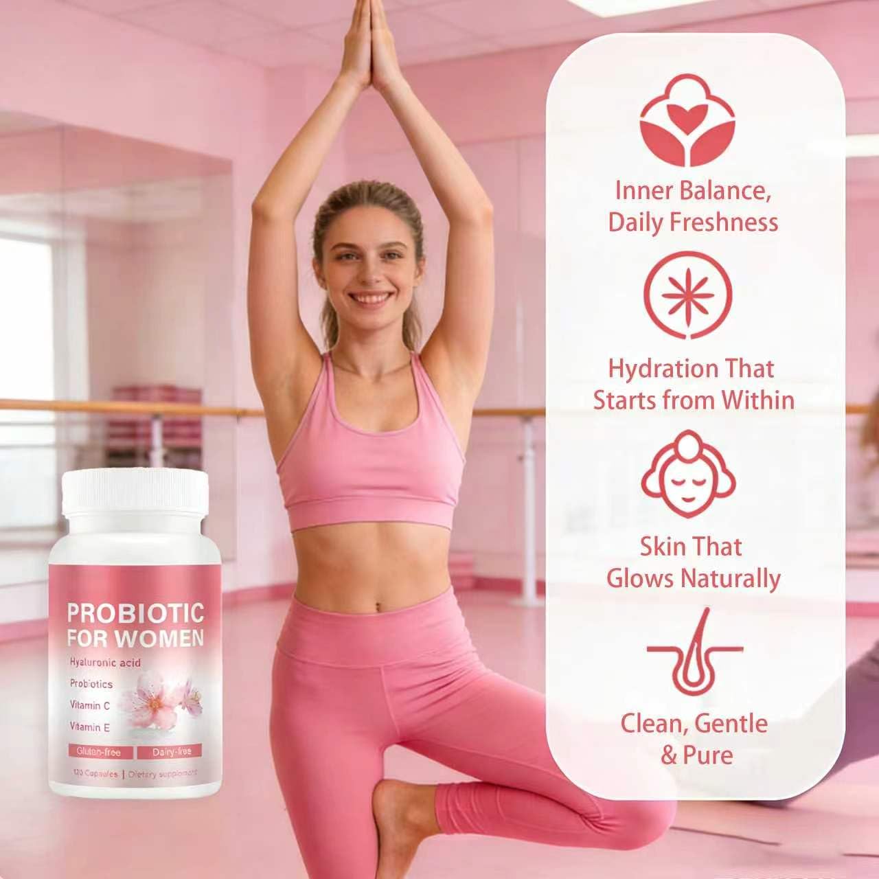 SERSANVE Vaginal Probiotics for Women Capsule, 120 Count