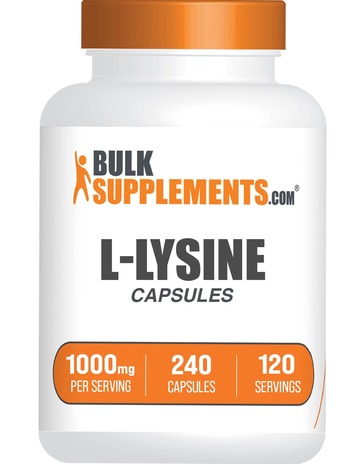 BulkSupplements L-Lysine HCl 1000mg Capsules 240 Count