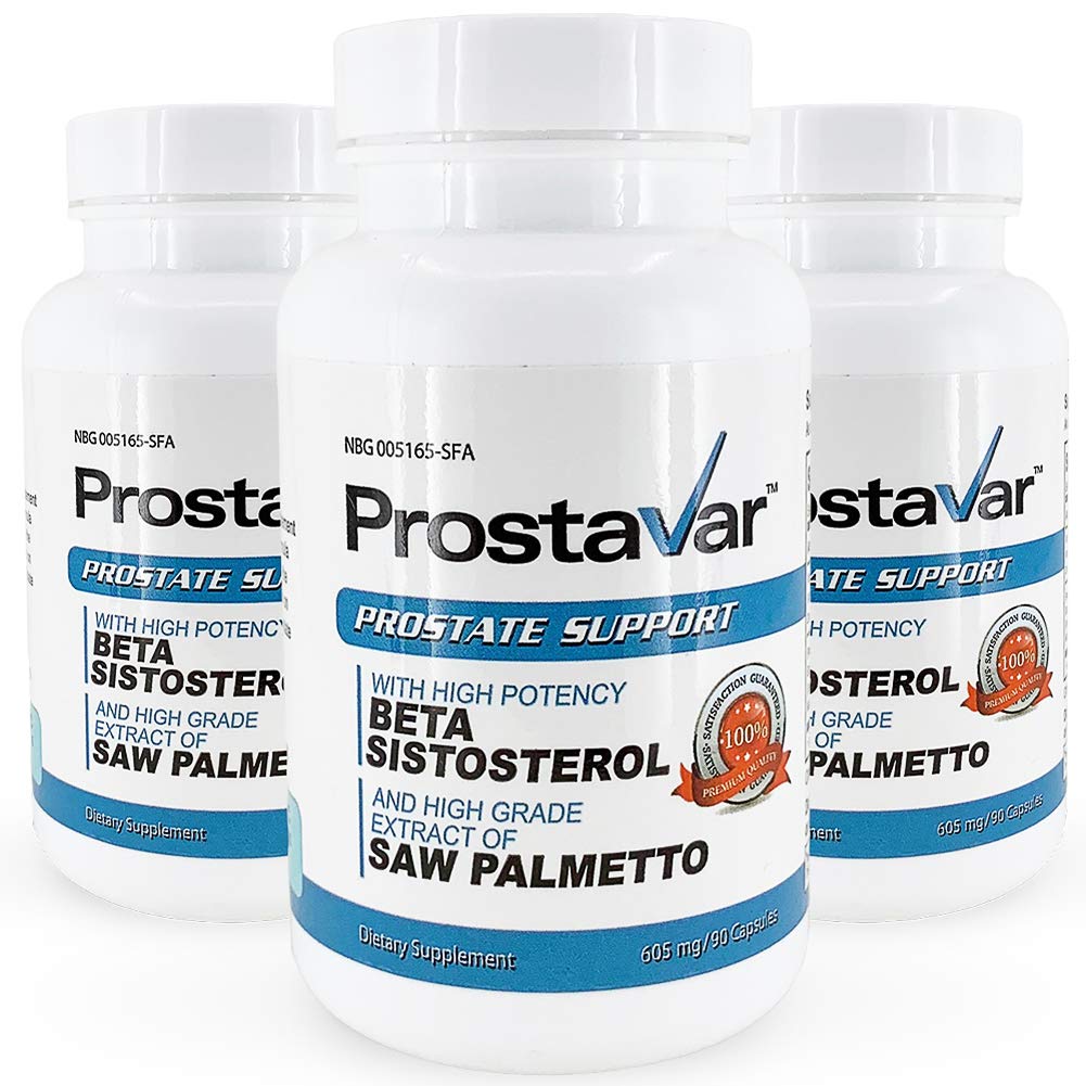 Prostavar Prostate Support with Saw Palmetto Capsules, 3 Bottles