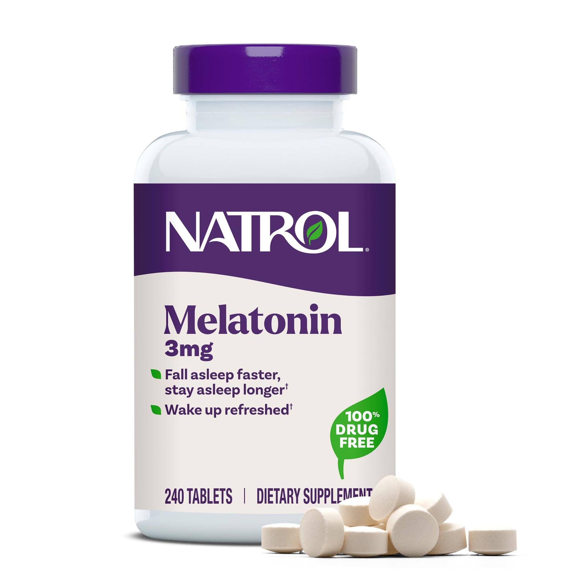 Natrol Melatonin 3 mg Tablets, 240 Count