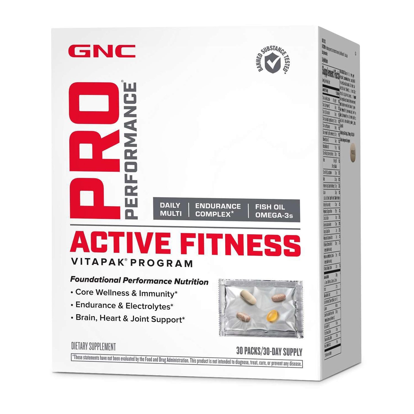 GNC Pro Performance Active Fitness Vitapak Program Tablet 30 Count