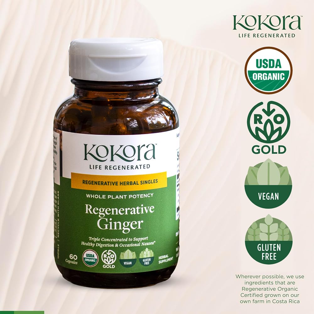 kokora Regenerative Ginger Capsules, 60 Count