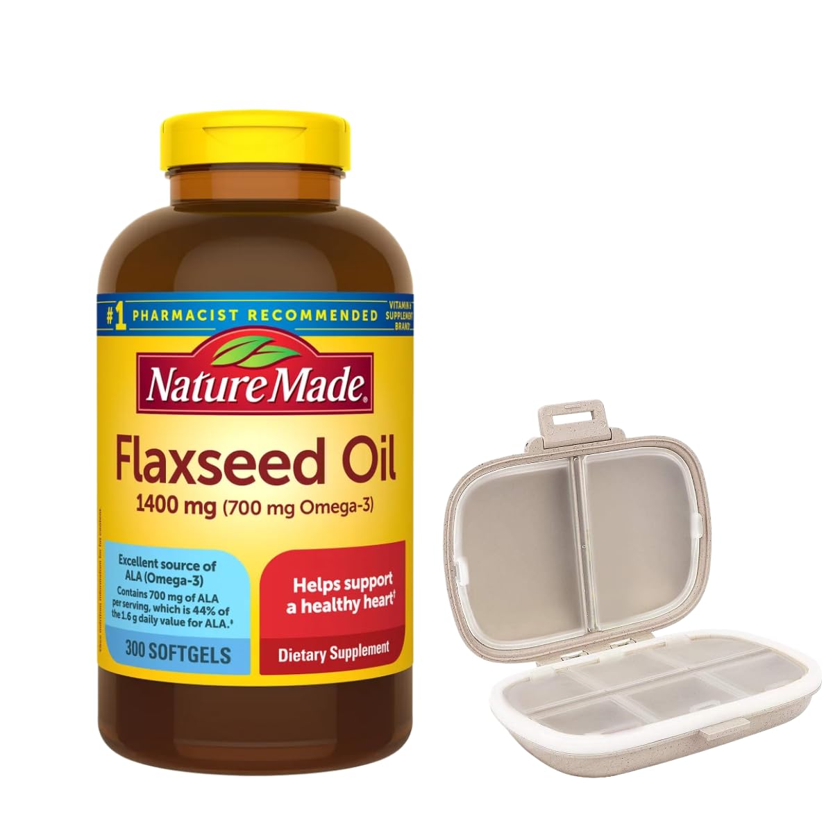 Nature Made Flaxseed Oil 1400 mg Tablets, 300 Tablets
