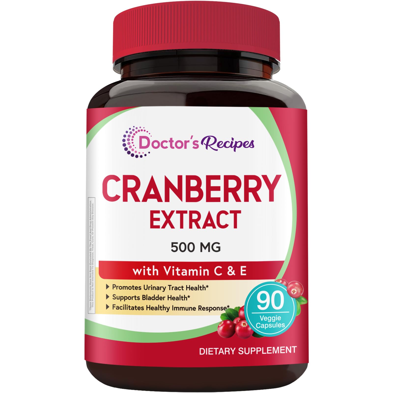 Doctor's Recipes Cranberry Pills for Women 90 Capsules