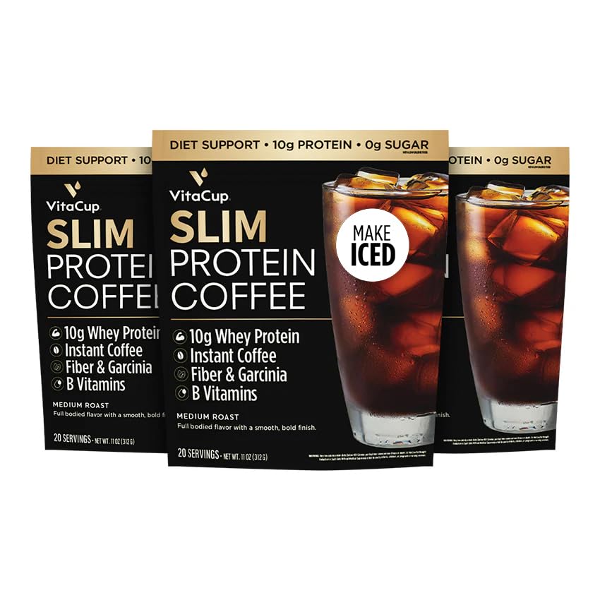 VitaCup Slim Protein Coffee Shake Powder, 33 Servings