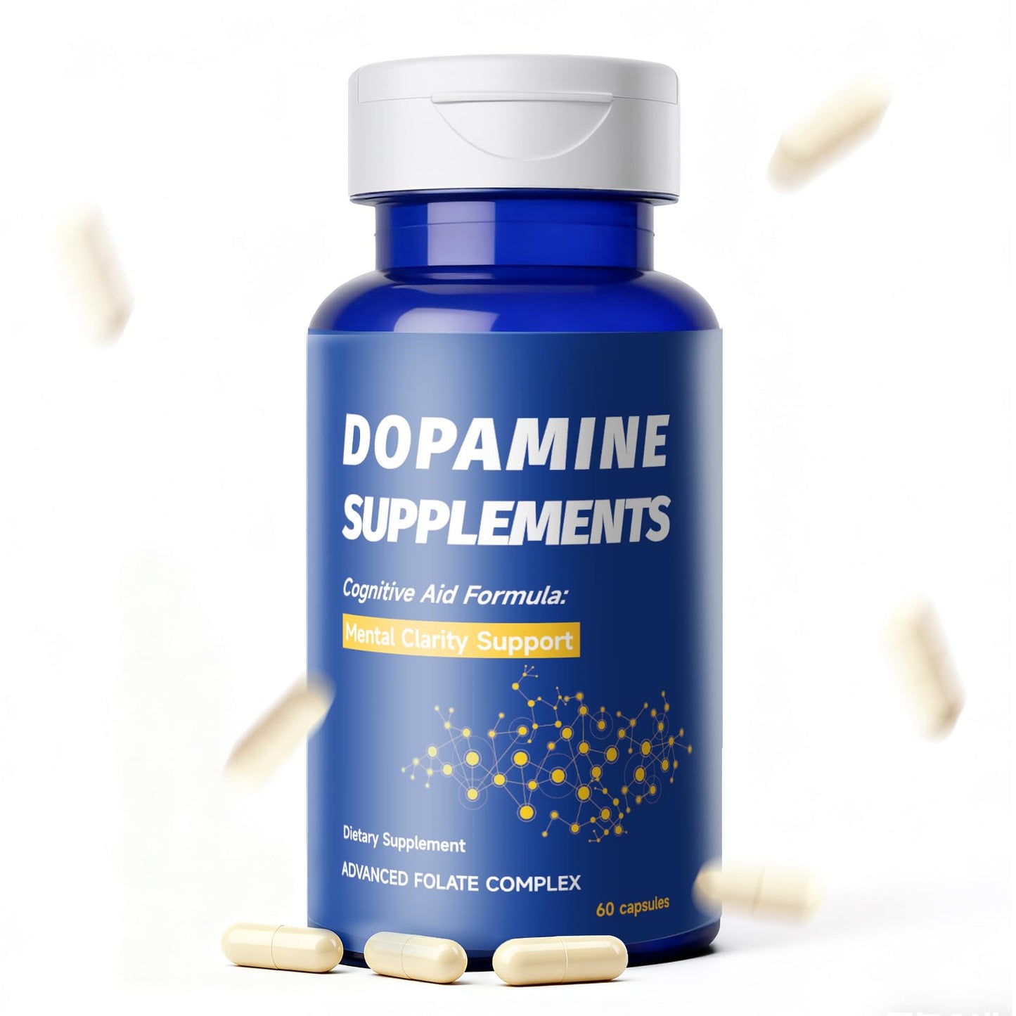 CellJuvMax Dopamine Brain Food Supplement - Enhanced Focus & Mental Clarity, Brain Energy & Neurotransmitter Support, 60 Capsules