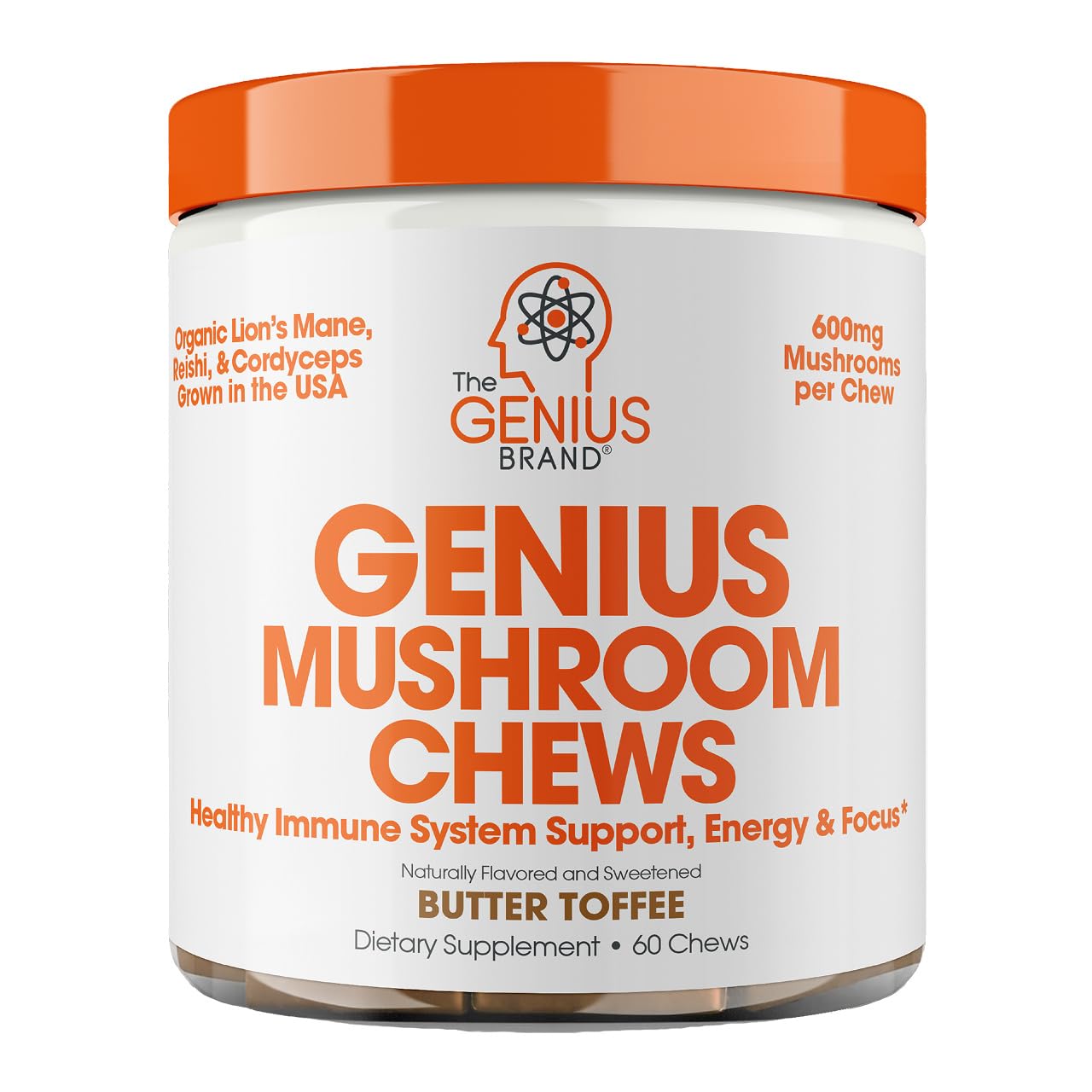 The Genius Brand Genius Mushroom Chewable 180 Count