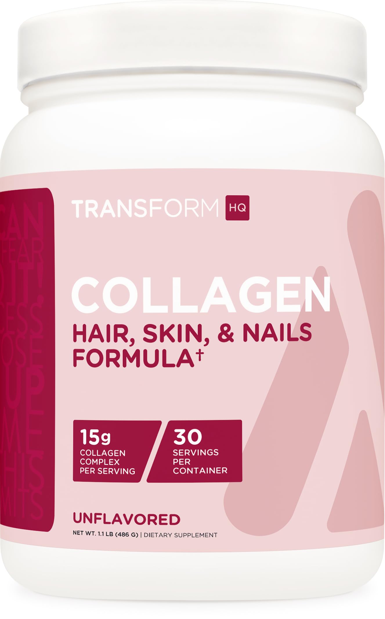 TransformHQ Beauty Collagen (Unflavored) Powder 17.4 oz