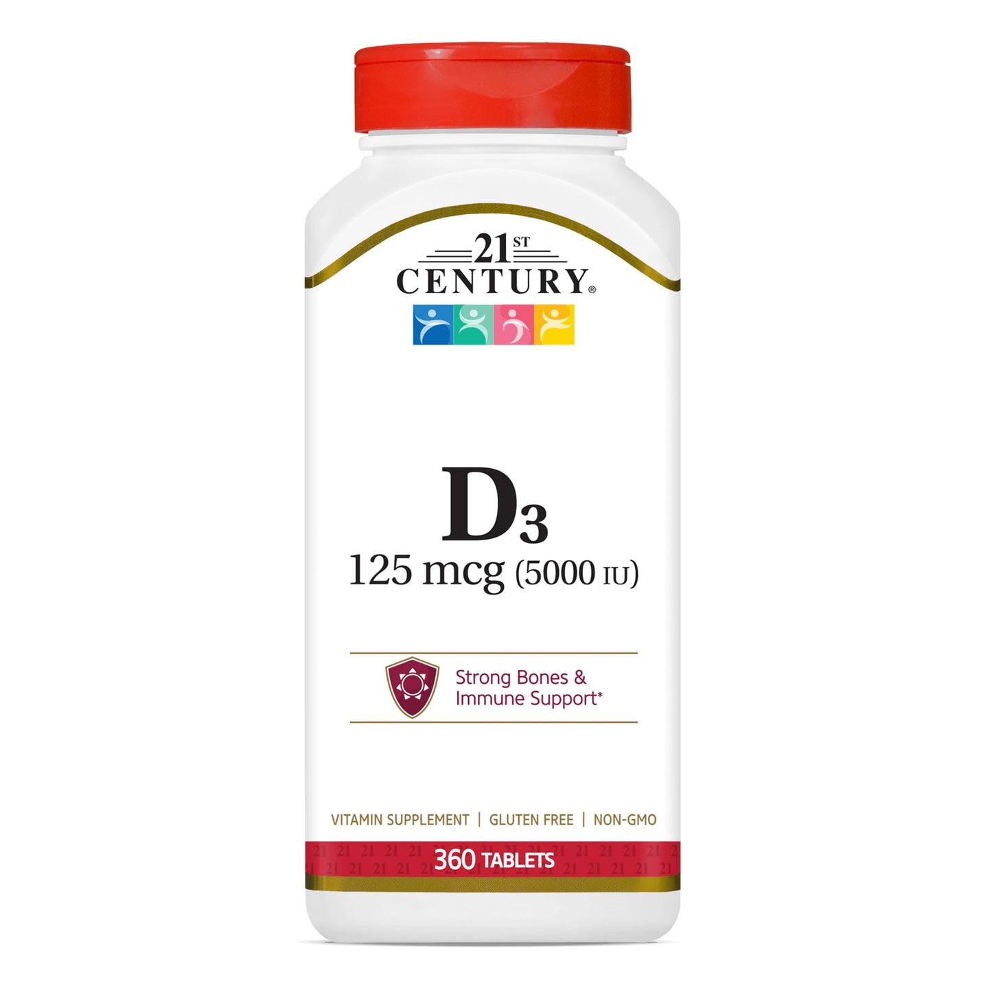 21st Century Vitamin D3 5000 IU Tablet, 360 Count