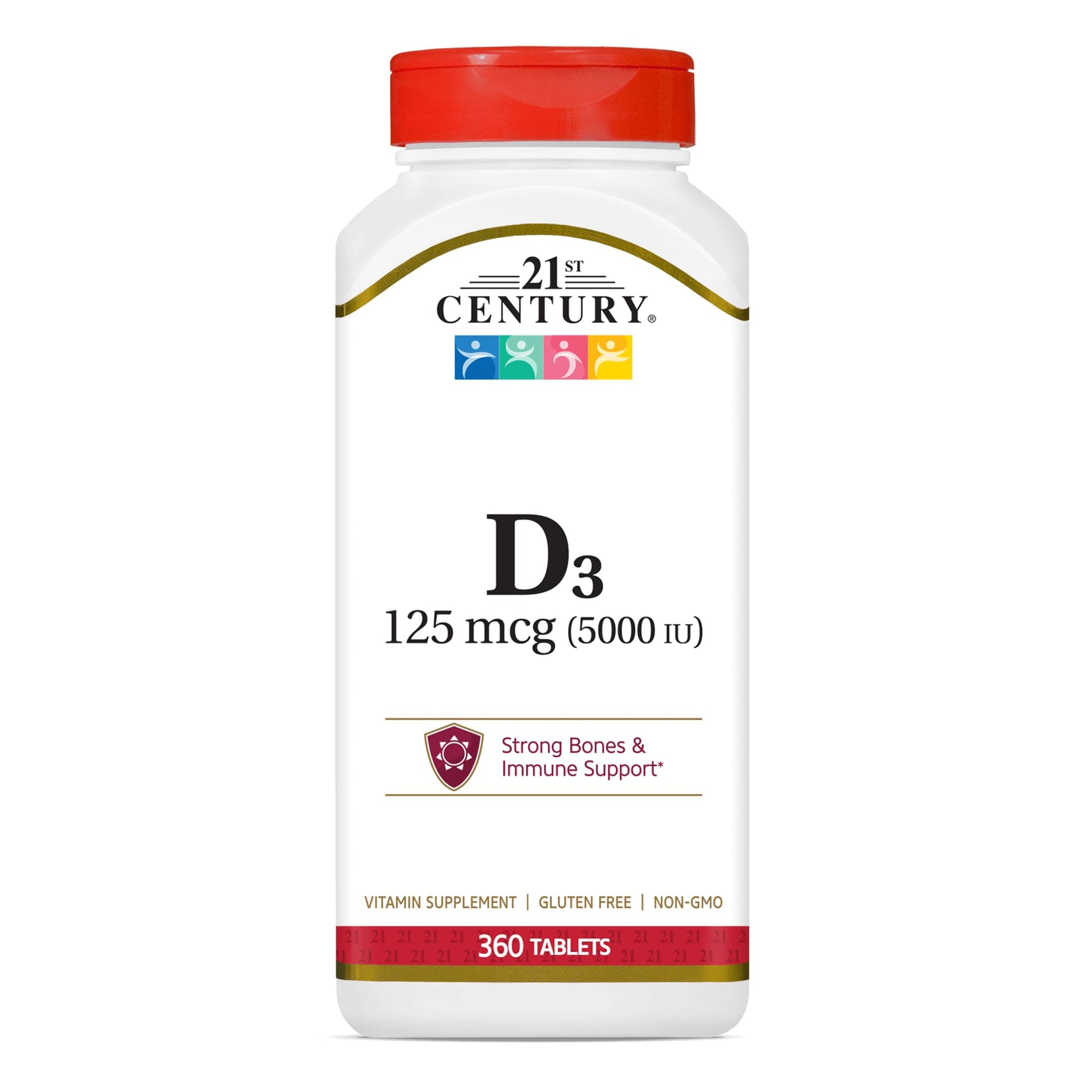 21st Century Vitamin D3 5000 IU Tablet, 360 Count