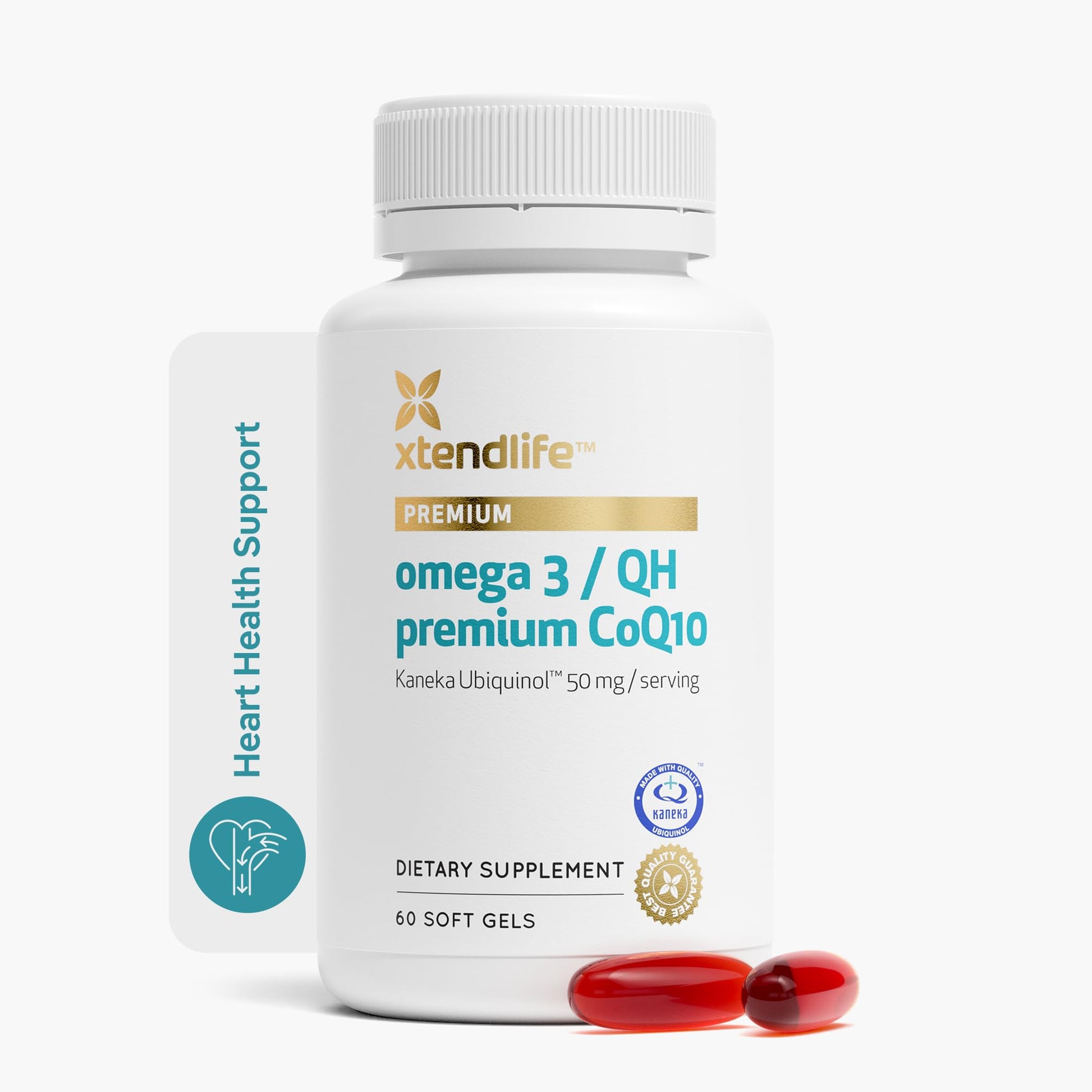 Xtendlife Omega-3 QH Fish Oil + CoQ10 Softgels 60 Count