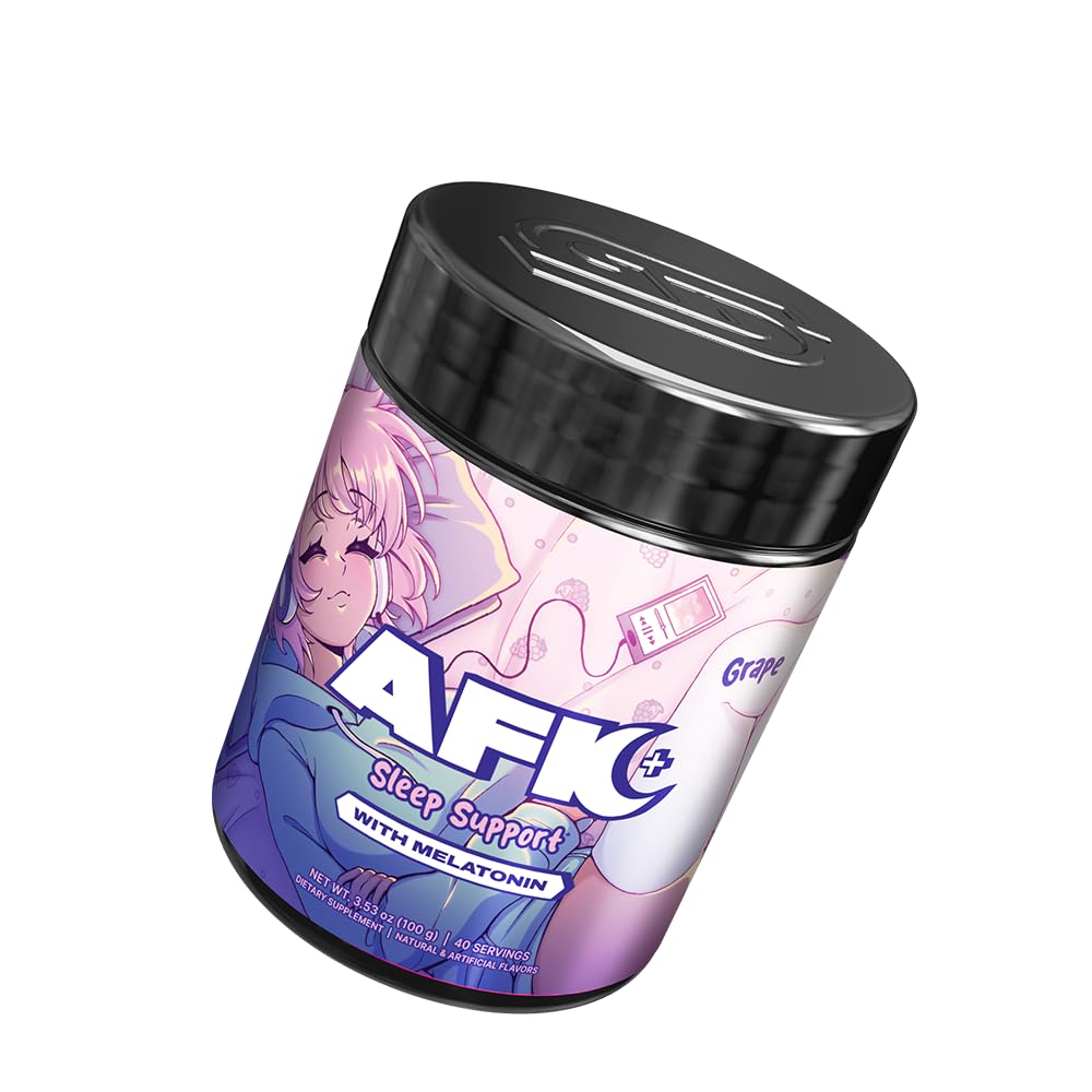 Gamer Supps AFK+ with Melatonin Grape Powder, 3.53 oz