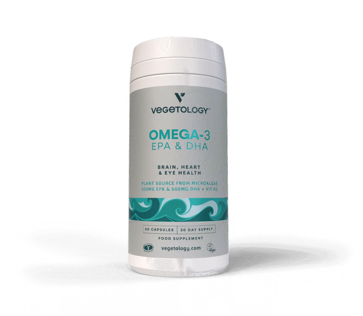 VEGETOLOGY Vegan Omega-3 Supplement, 60 Capsules