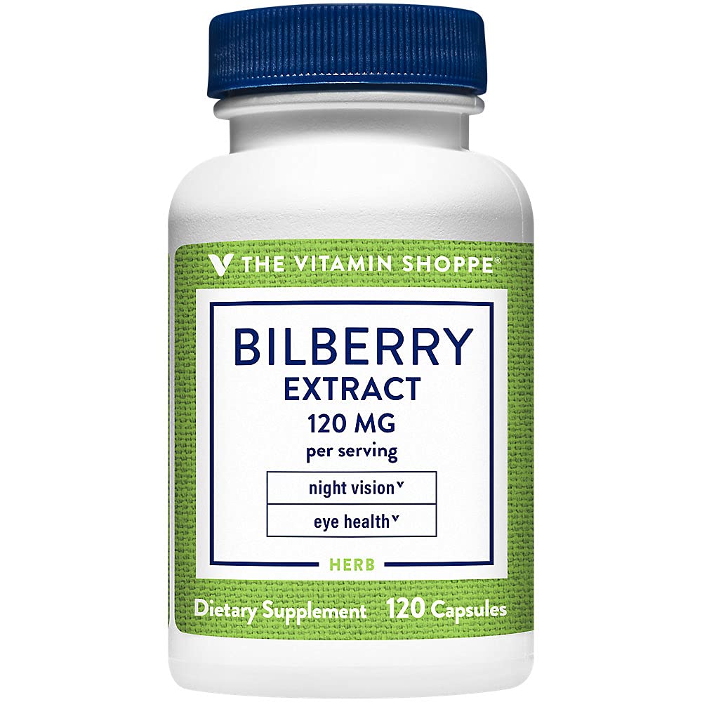 The Vitamin Shoppe Bilberry Extract Capsules 120 Count
