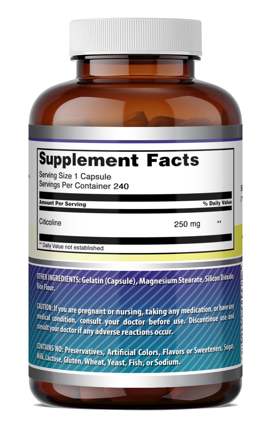 Amazing Nutrition Citicoline 250 Mg Capsule 60 Count